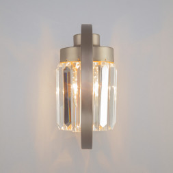 Бра Eurosvet 10128/1 сатин-никель/прозрачный хрусталь Strotskis Loraine