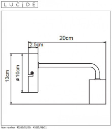 Бра LUCIDE Scott 45265/01/30
