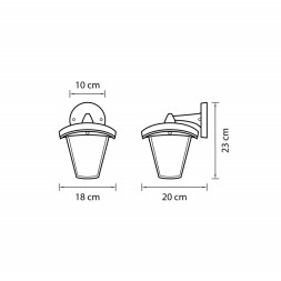 Уличный настенный светильник Lightstar Lampione 375680