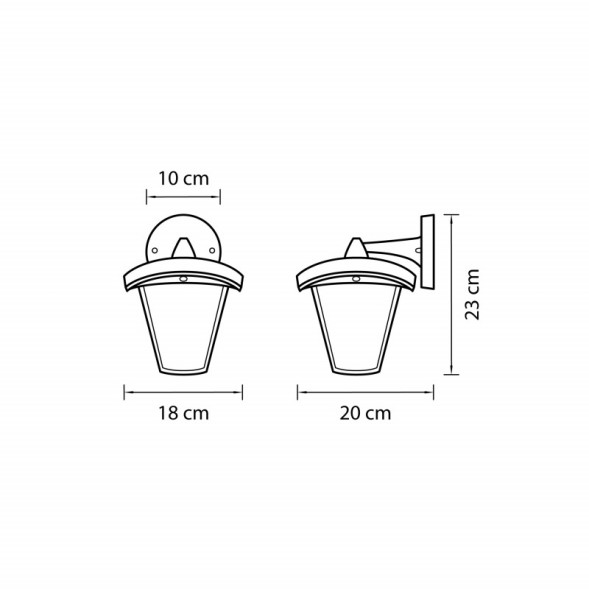 Уличный настенный светильник Lightstar Lampione 375680