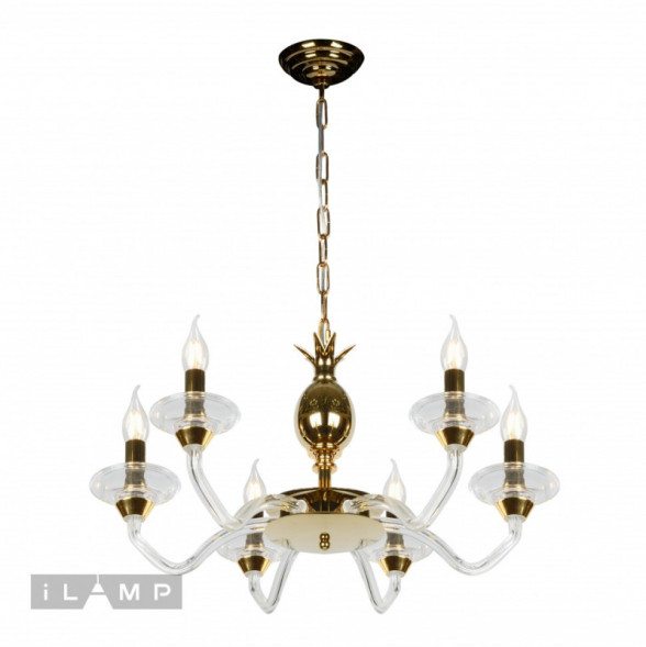 Подвесная люстра iLamp FLO YT2049-8 GD+Cear