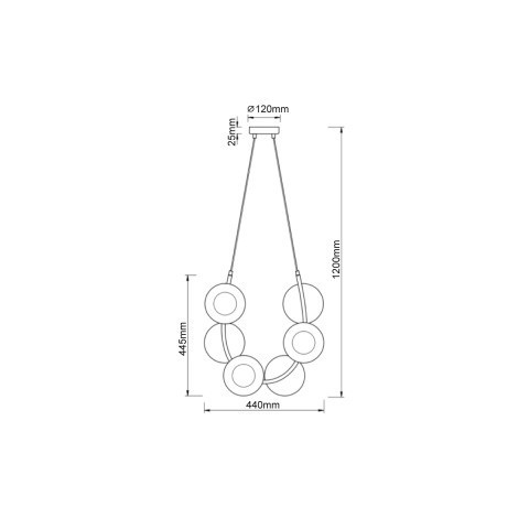 Подвесная люстра Vele Luce Astoria VL5004P61