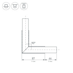 Соединитель профиля свд ленты Arlight PLS-LOCK 026133
