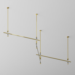 Накладной магнитный шинопровод Maytoni Technical Magnetic trаck system Flarity латунь TRX154-111BS