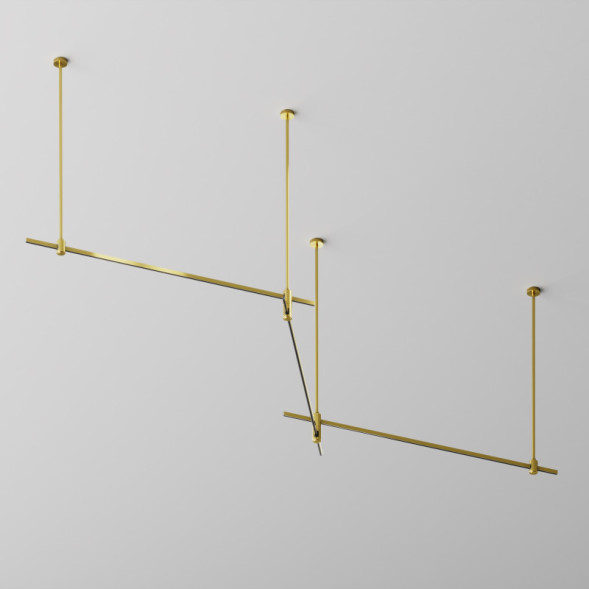 Накладной магнитный шинопровод Maytoni Technical Magnetic trаck system Flarity латунь TRX154-111BS