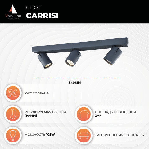 Накладной точечный светильник Vele Luce Carrisi VL8067S03