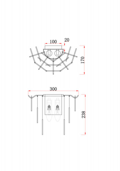 Бра Freya PORTO FR5104WL-02BS