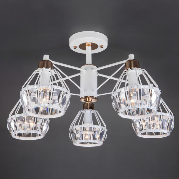 Люстра на штанге Eurosvet LORD 70075/5 белый