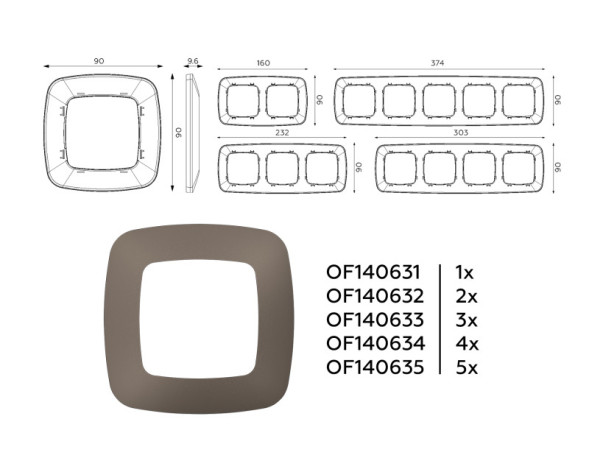 Рамка Ambrella Volt OF140631 OMEGA Ecta