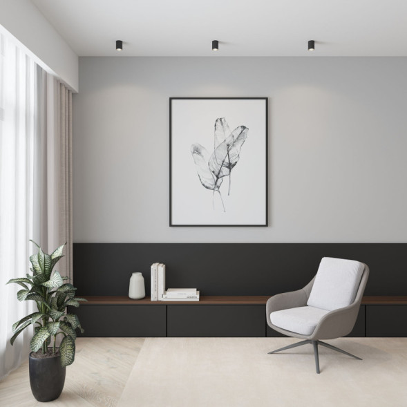 Накладной точечный светильник Denkirs NEAT DK3110-BK