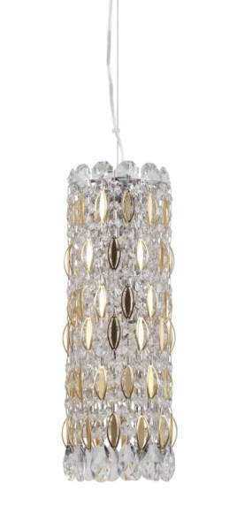 Подвесная люстра Crystal Lux LIRICA LIRICA SP3 CHROME/GOLD-TRANSPARENT