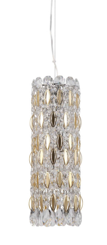 Подвесная люстра Crystal Lux LIRICA LIRICA SP3 CHROME/GOLD-TRANSPARENT