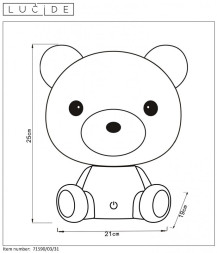 Детская настольная лампа LUCIDE DODO 71590/03/31