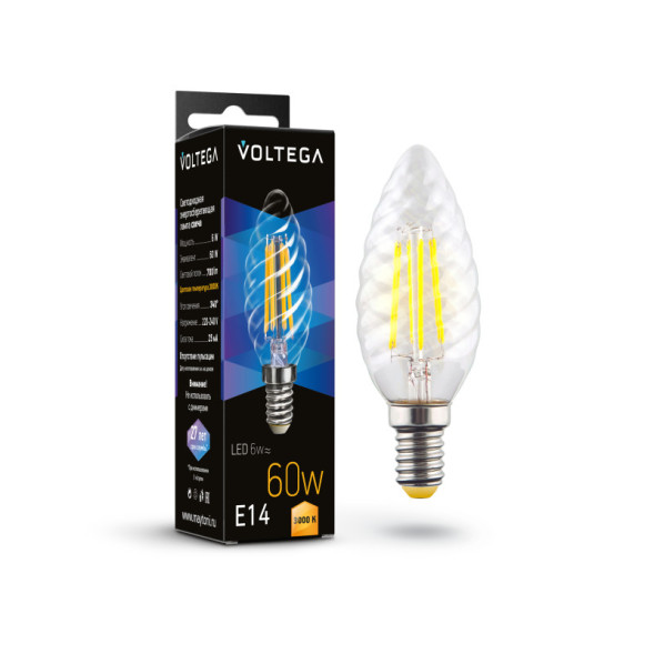 Светодиодная лампа Voltega 7211 Candle corn 6W