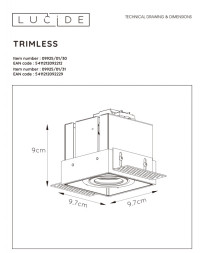 Встраиваемый точечный светильник LUCIDE TRIMLESS 09925/01/31