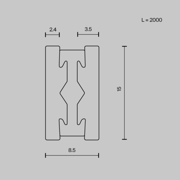 Накладной магнитный шинопровод Maytoni Technical Magnetic trаck system Flarity черный TRX154-112B