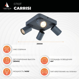 Накладной точечный светильник Vele Luce Carrisi VL8067S04