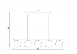 Люстра на штанге Freya Zing FR5199PL-05BS