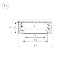 Профиль для ленты Arlight 053547 Mic