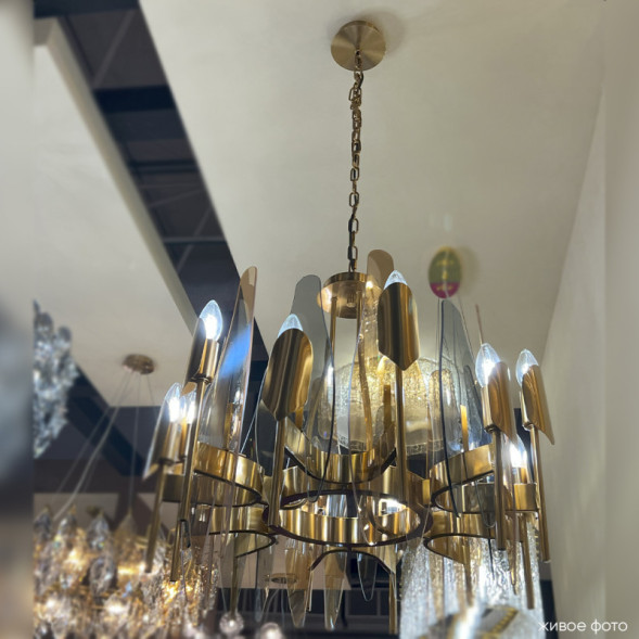 Подвесная люстра Crystal Lux CASA CASA SP-PL12 BRASS