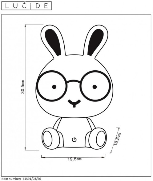 Ночник детский LUCIDE DODO 71591/03/66