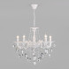 Подвесная люстра Eurosvet Veletta 10108/5 белый/прозрачный хрусталь Strotskis