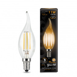 Светодиодная лампа Gauss Filament 104801111 11W 220V 720lm E14 белый (теплый)