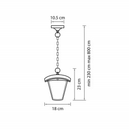 Подвесной уличный светильник Lightstar Lampione 375070