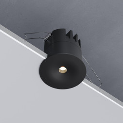 Точечный влагозащищенный светильник Elektrostandard Binnie 15275/LED 12W 3000K черный