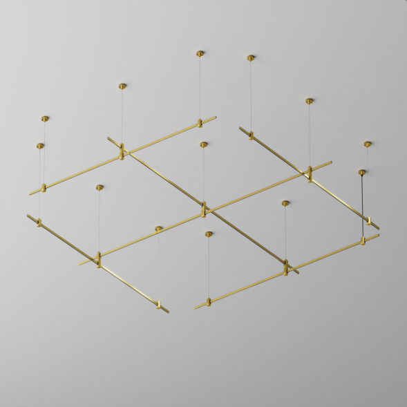 Накладной магнитный шинопровод Maytoni Technical Magnetic trаck system Flarity латунь TRX154-112BS