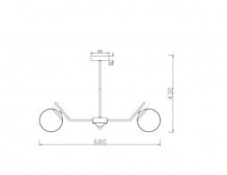 Люстра на штанге Freya Moonrock FR5173PL-06BS