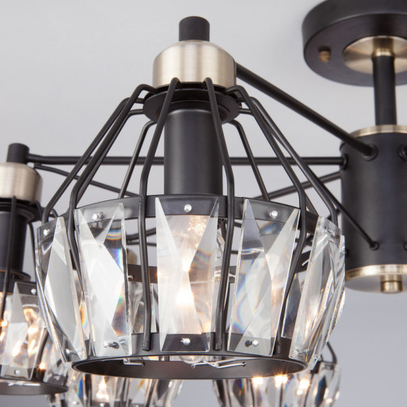 Люстра на штанге Eurosvet LORD 70075/8 черный