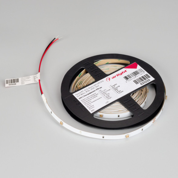 Лента Arlight RT-G12-8mm 3737 033220 14.5W 24V 25lm ультрафиолетовый IP20