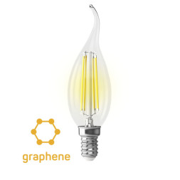 Светодиодная лампа Voltega Candle wind Graphene 7132 7W 220V 840lm E14 белый (теплый)