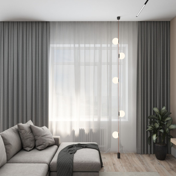 Светодиодный трековый светильник Denkirs BELTY ORB DK5550-BK