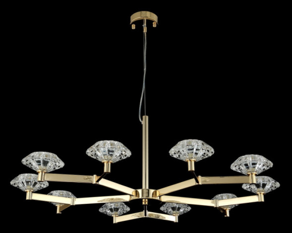 Подвесная люстра Crystal Lux Rebeca REBECA SP10 GOLD