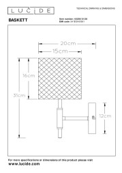 Бра LUCIDE BASKETT 45259/01/30