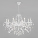 Подвесная люстра Eurosvet Veletta 10108/8 белый/прозрачный хрусталь Strotskis