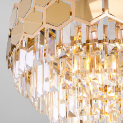 Каскадная люстра Eurosvet Ariana 10124/5 золото/прозрачный хрусталь Strotskis Smart