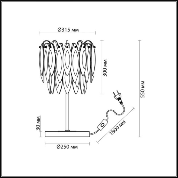 Настольная лампа Odeon Light HALL 5068/3T