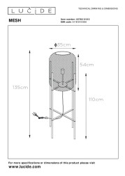 Торшер LUCIDE MESH 45785/01/02