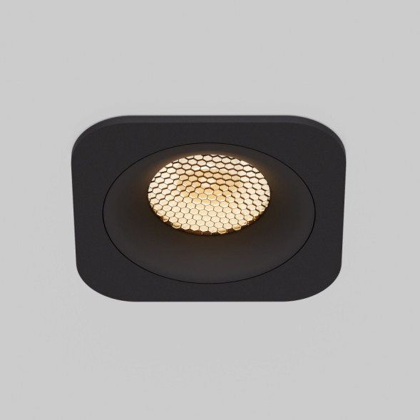 Точечный встраиваемый светильник Elektrostandard Tetro 15276/LED 10W 3000K черный