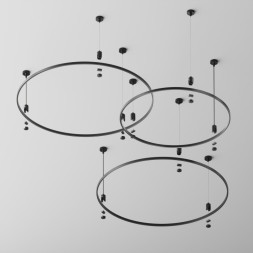 Накладной магнитный шинопровод Maytoni Technical Magnetic trаck system Flarity черный TRX154-R-D650-B