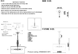 Подвесная люстра Crystal Lux ARMANDO CHROME ARMANDO SP4 CHROME