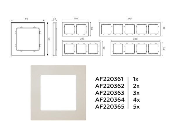 Рамка Ambrella Volt AF220361 ALFA Techno