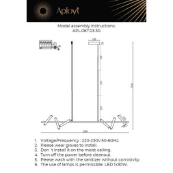 Подвесная люстра APLOYT APL.067.03.30 Honor