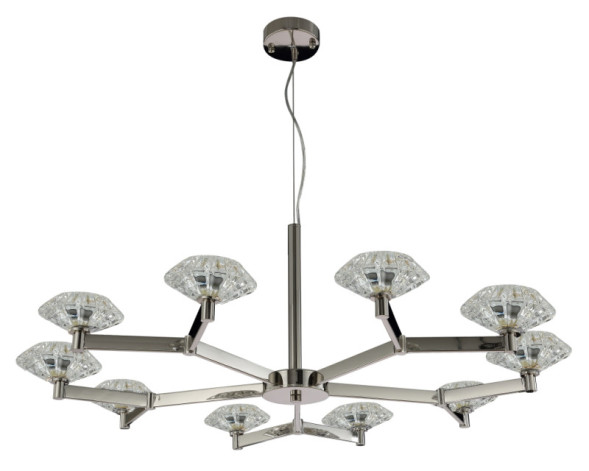 Подвесная люстра Crystal Lux Rebeca REBECA SP10 NICKEL