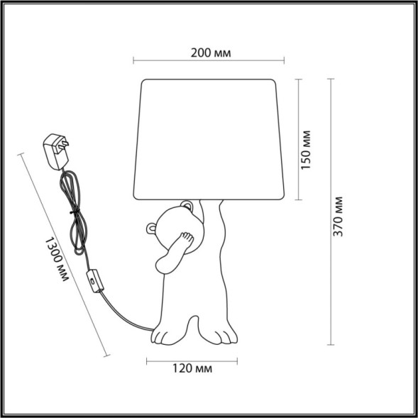 Детская настольная лампа LUMION BEAR 5663/1T