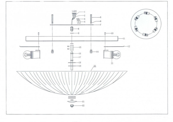 Потолочный светильник Lightstar ZUCCHE 820860