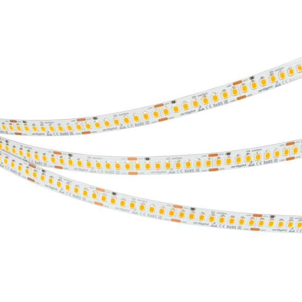 Лента Arlight UL-A200-10mm 2835 037223 20W 24V 2200lm белый (теплый) IP20